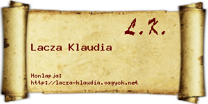 Lacza Klaudia névjegykártya