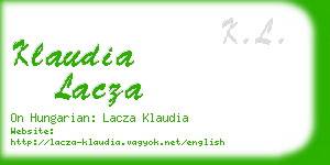 klaudia lacza business card